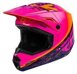 Шлем детский (кроссовый) FLY RACING KINETIC K120 ECE оранжевый/розовый/черный   YM