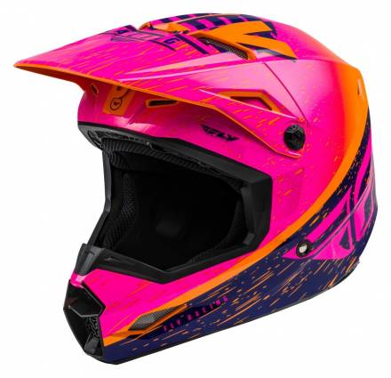 Шлем детский (кроссовый) FLY RACING KINETIC K120 ECE оранжевый/розовый/черный   YM