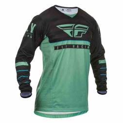 Футболка для мотокросса FLY RACING KINETIC K120 зелёная/чёрная (2020)  XL