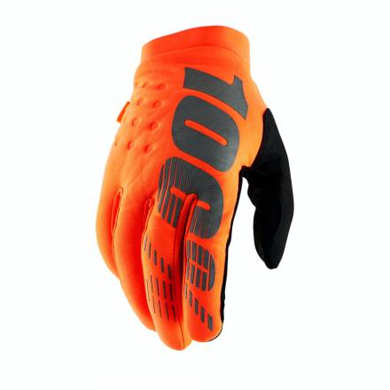 Мотоперчатки 100% Brisker Glove Fluo Orange/Black M (10016-260-11)