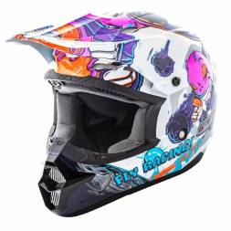Шлем детский (кроссовый) FLY RACING KINETIC INVAZION белый/розовый/глянцевый  YL