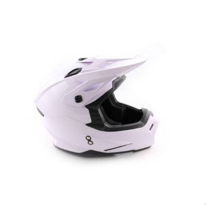 Шлем (кроссовый) Ataki MX801 Solid белый глянцевый    S