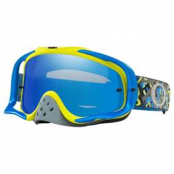 Очки для мотокросса OAKLEY Crowbar Braking Bumps синие-желтые / синяя Iridium  (OO7025-71)