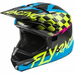 Шлем детский (кроссовый) FLY RACING KINETIC SKETCH ECE синий/Hi-Vis желтый/черный/розовый    YM