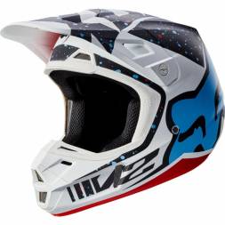 Мотошлем Fox V2 Nirv Helmet Red/White S 55-56cm (17372-054-S)