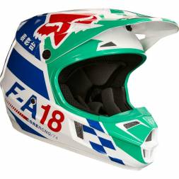 Мотошлем подростковый Fox V1 Sayak Youth Helmet Green S 46.9-48.3cm (20292-004-S)